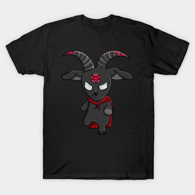 Satanic Grey Super Goat T-Shirt by Wanderer Bat